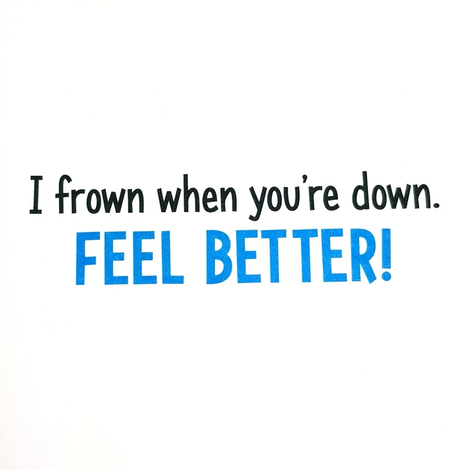 Avanti Press GET WELL Greeting Card Dog Frown When Down "FEEL BETTER!" - Image 3 of 3
