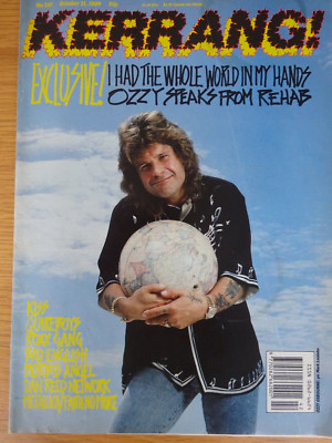 KERRANG ISSUE 261 OZZY OSBOURNE KISS BAD ENGLISH MORBID ANGEL ROXX GANG METALLIC