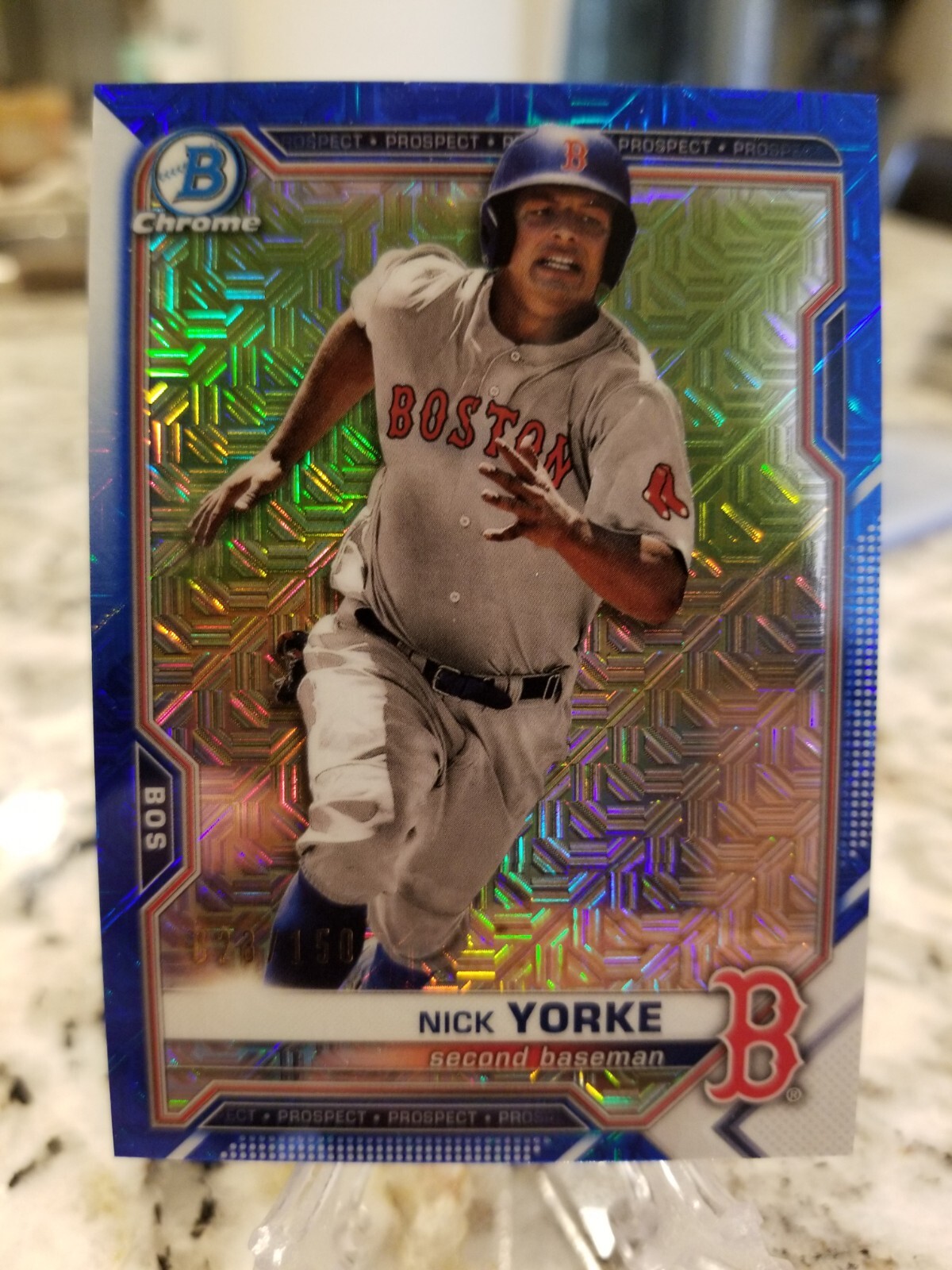 2021 Bowman - Chrome Prospects  Blue Mojo Refractor #BCP-114 Nick Yorke /150
