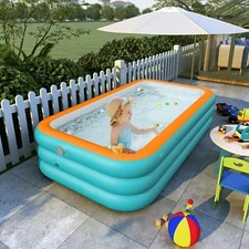 102"x63"x22" Extra Large Family Inflatable Swimming Pool for Kids Adults Pools