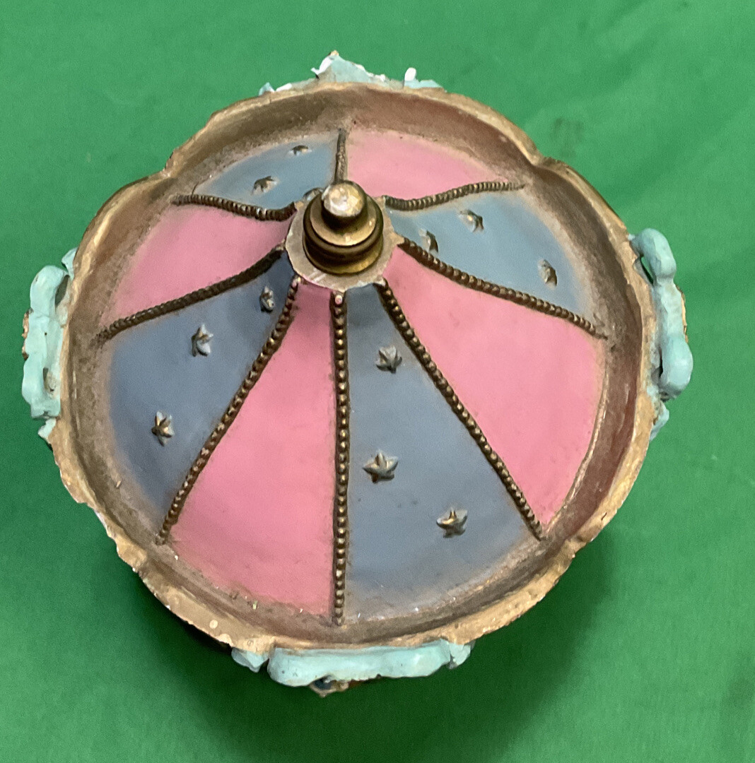 Vintage carousel horses figurine music box 10” Height Multi Color eBay