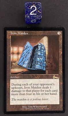 iron maiden mtg card (Urza's Legacy) - Lightly Played (2 Available) Iron Maiden X Magic the