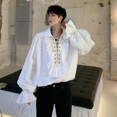 men's shirt with puffy sleeves
