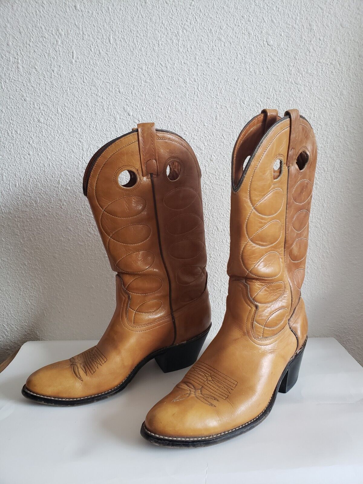 Western Rancho Cowboy  Mens Boots Made In USA Siz… - image 8