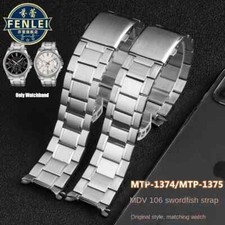 22mm Stainless Steel Watch Band Strap For Casio MDV-106/01 MTP1374 1375 Bracelet