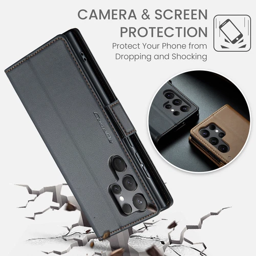 Custodia telefono in pelle PU per Samsung S24 S23 S22 S21 S20 slot scheda supporto pieghevole - Foto 19 di 66
