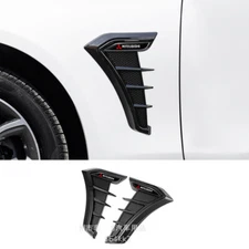 Pair ABS Glossy Black Side Fender Vent Wing Trim Car Accessories For Mitsubishi
