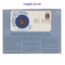 3252 ETATS UNIS USA TIMBRE 1979 N°1252 ENVELOPPE 1er Jour avec TIMBRE en OR - Go