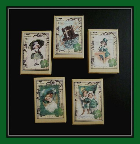 JUEGO DE CINCO CAJAS DE REGALO IRLANDESAS PARA EL DÍA DE SAN PATRICIO - CON MAPA DE IRLANDA - Imagen 1 de 4