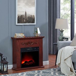 Electric Fireplace Heater Bold Flame 28 Inch Chestnut Indoor