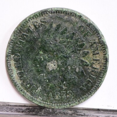 1879 Indian Cent - XF Details, Verdigris (#56684-Z) | eBay
