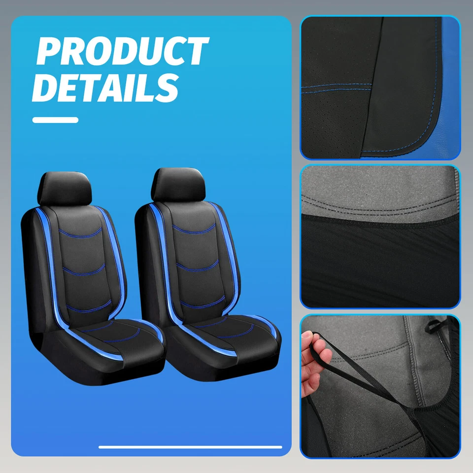 For Mini Cooper 2003-2023 Leather Front Seat Cover Passenger & Drive Cushion CT Foto 3 de 4