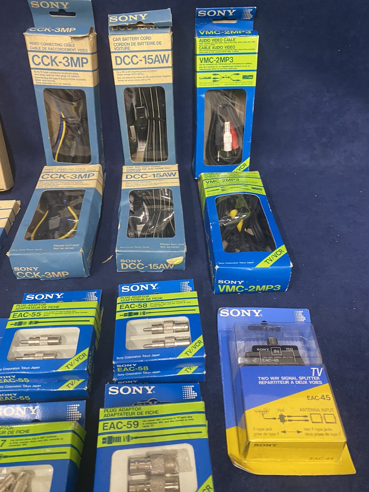 Sony NOS Brand New SONY Audio & Video 22 cables Lot VMC, VFC, DCC, CCK, PC, EAC