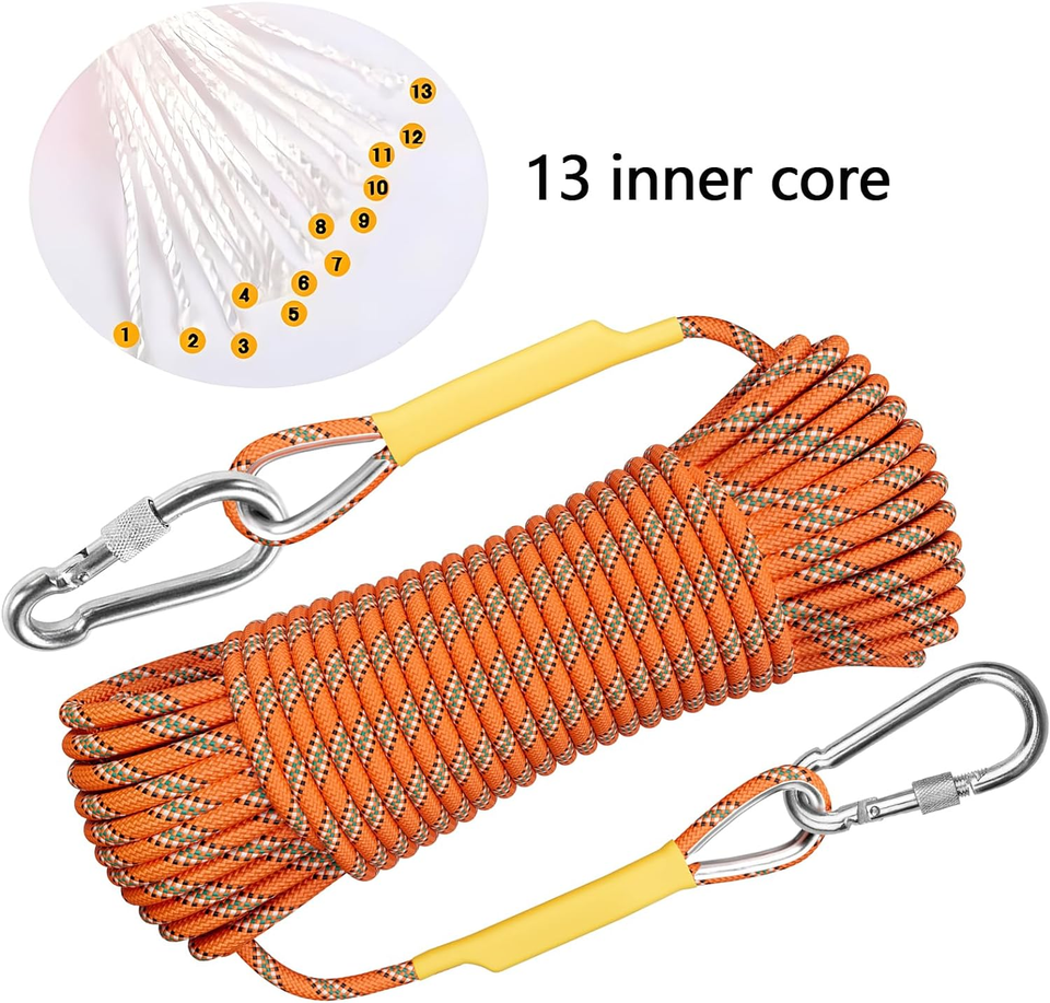 X XBEN Outdoor Climbing Rope Static Rope for Climbing, Rescue, & Parachuting eBay