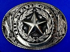 The State of Texas Lone Star Statehood Series Commemorative Belt Buckle W USA