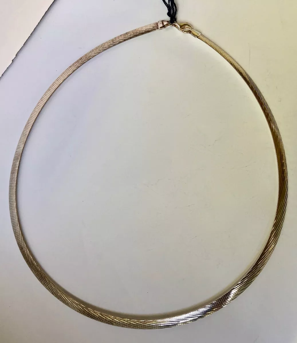 Milor Italy Sterling Silver 925 Herringbone Chain Necklace 27 Grs 20 L NWT