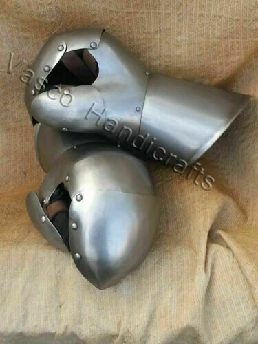 The Best Milanese Medieval Knights 16 Gauge Gauntlets Armor Steel Metal - Picture 3 of 3