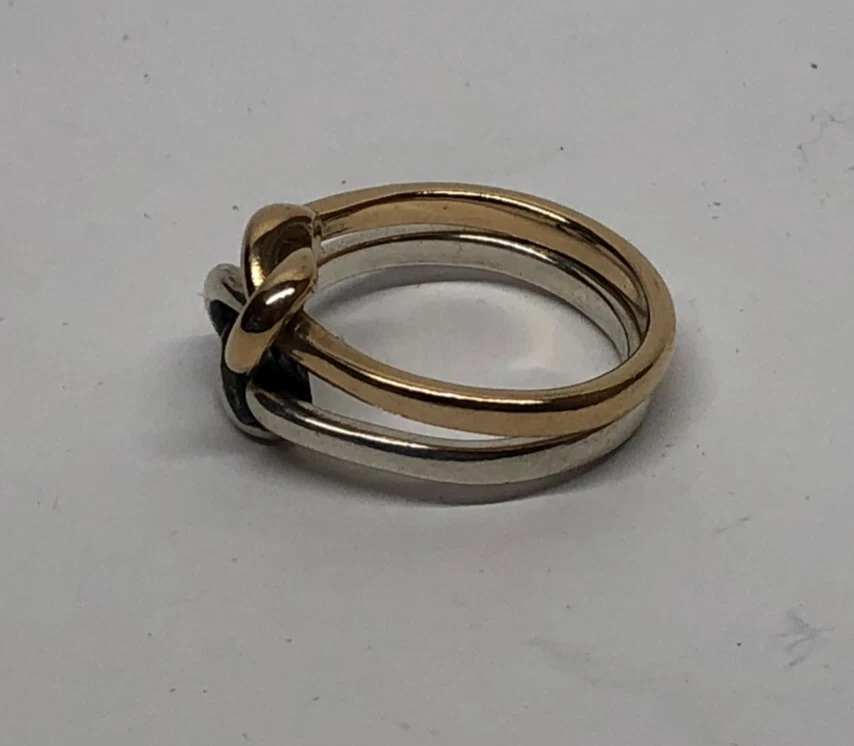 Anillo nudo de amante James Avery de plata de ley y 14k talla: 7 [045GRA] Foto 4 de 4