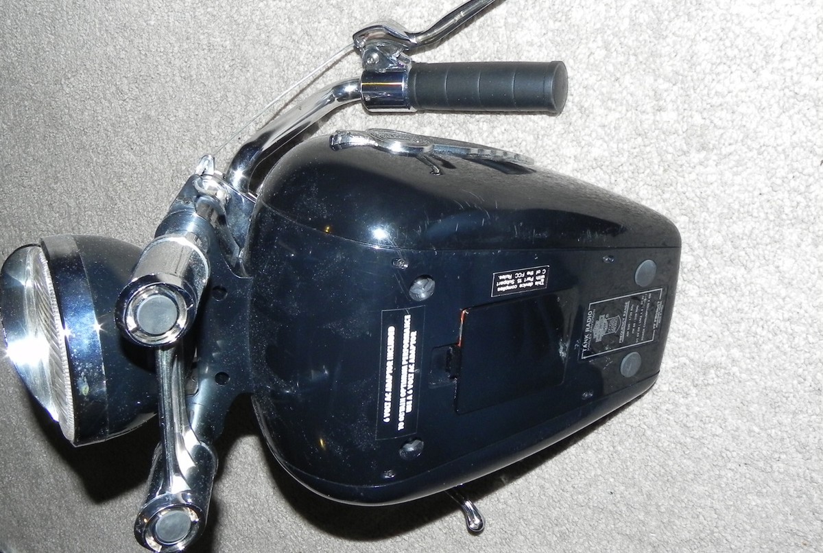 1990s HARLEY DAVIDSON TANK-HANDLEBARS Bedside AM/FM RADIO w