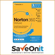 Norton 360 Deluxe 1 Year 3 or 5 Devices PC MAC Email Key only
