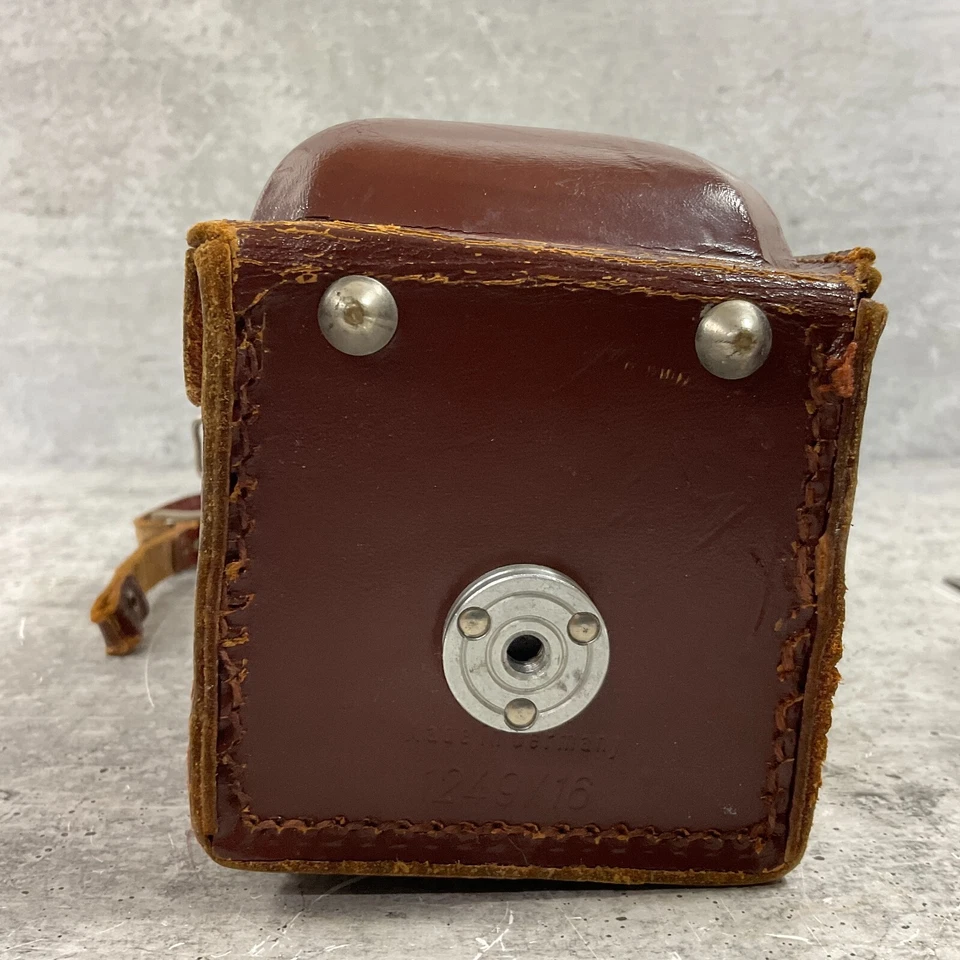 VTG Zeiss Ikon Ikoflex TLR Medium Format Film Camera Brown Leather Carrying Case - Image 4 of 4