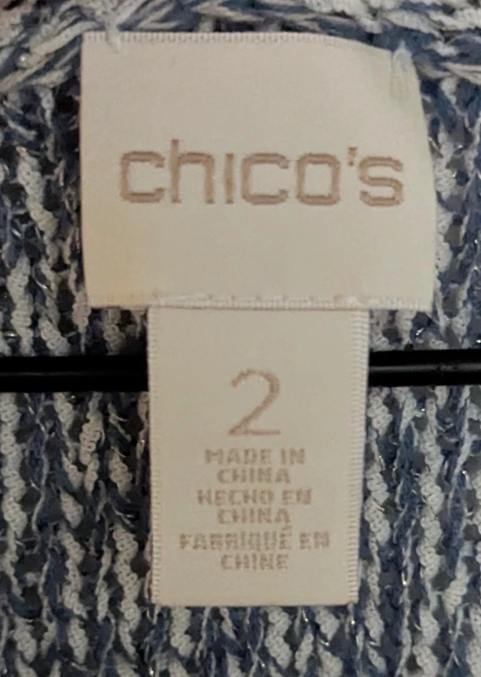 Suéter Chicos Mujer L Azul Amarillo Tinte Espacial Joya Pullover Metálico Artístico 2 Foto 3 de 4