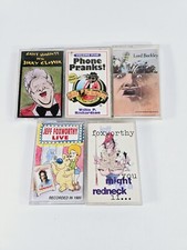 Comedy Cassette Lot - 5 Tapes Phone Pranks Clower Foxworthy Lord Buckley