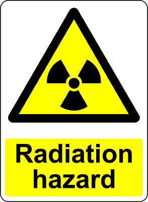 WARNING CAUTION RADIATION HAZARD OSHA DECAL SAFETY SIGN STICKER 3M USA MADE 