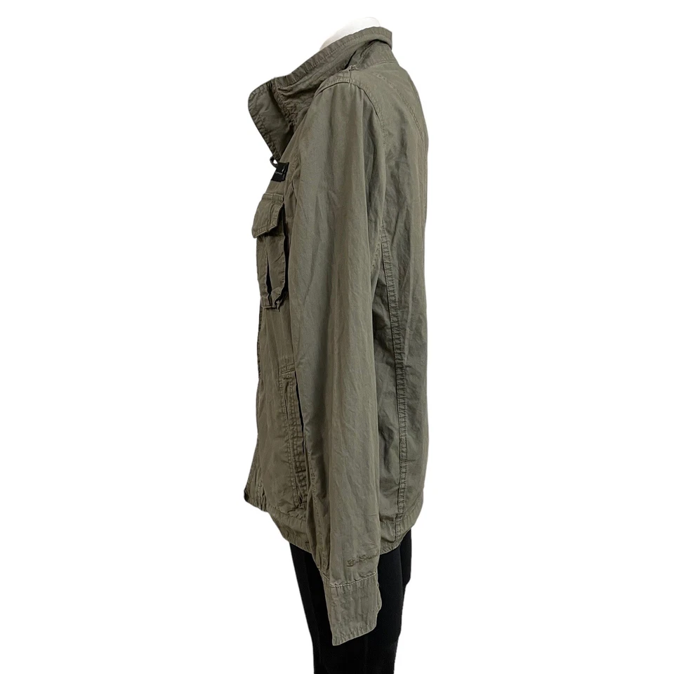 Ben Sherman 女式全拉链实用夹克军用绿色中号 — 第 4/4 张图片