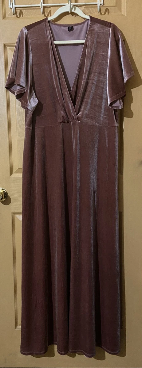 SHEIN Curve Plus Size 4xl Mauve Long Formal Dress