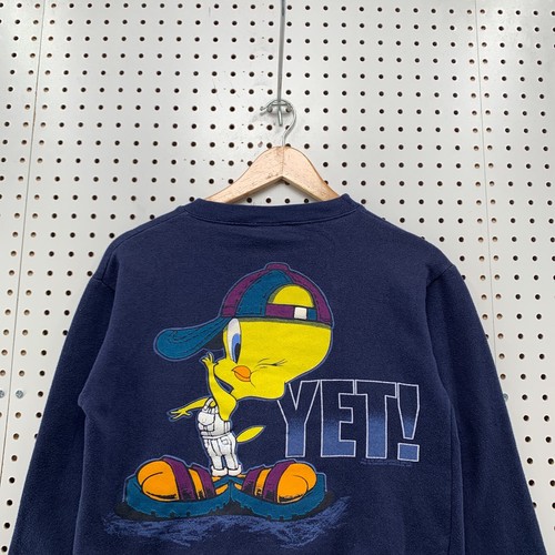 Vintage 90s Looney Tunes Tweety Sweatshirt Youth S/M 19x20.5 I’m Not Stwessed - Picture 17 of 20