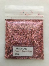 Solvent Resistant IRREGULAR shape Glitter Peach Rose Pink Nail Art Face Crafts