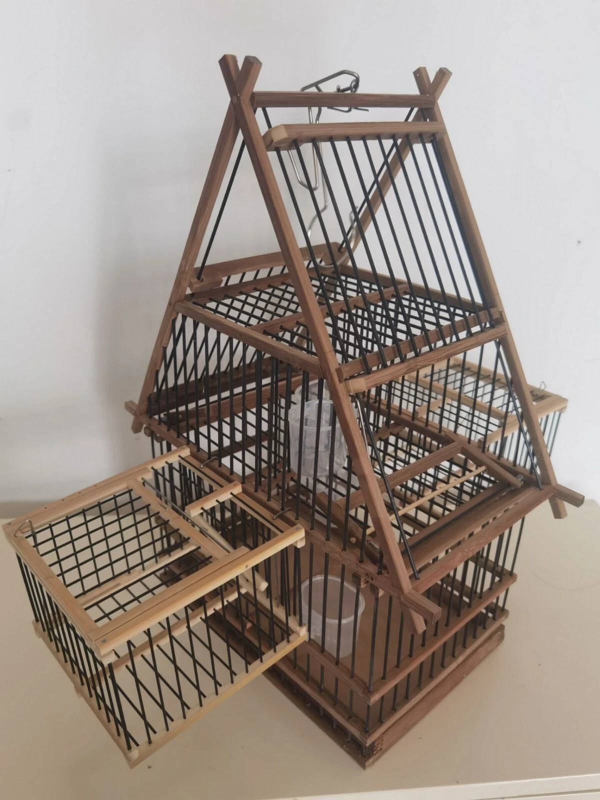3pcs Birdcage Repeating Trap Cage Hunting Escaped bird cage Birds Catch 01
Opens in a new window or