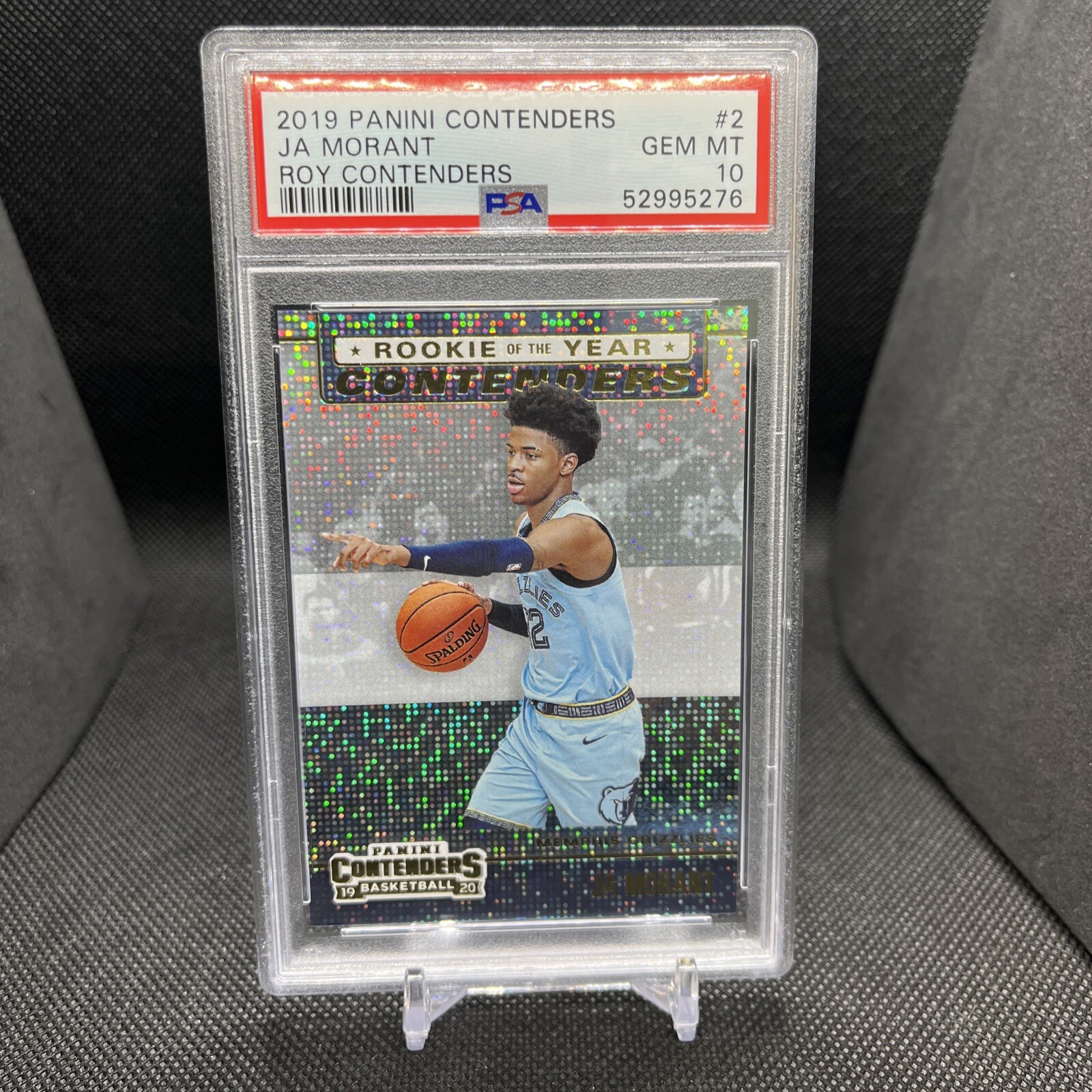 2019 JA MORANT Panini ROOKIE OF YEAR CONTENDERS #2 RC ROOKIE PSA 10 POP 185