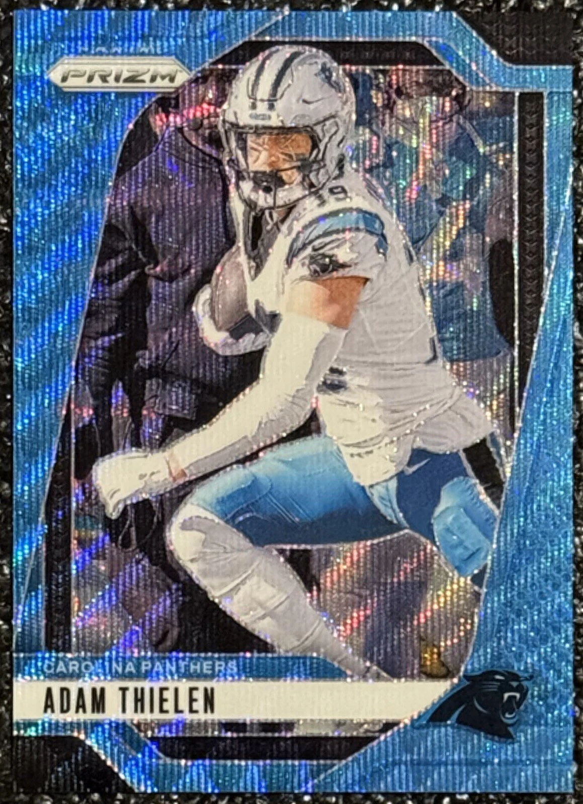2024 Panini Prizm Adam Thielen #39 Blue Wave Prizm /230 Color Match Panthers