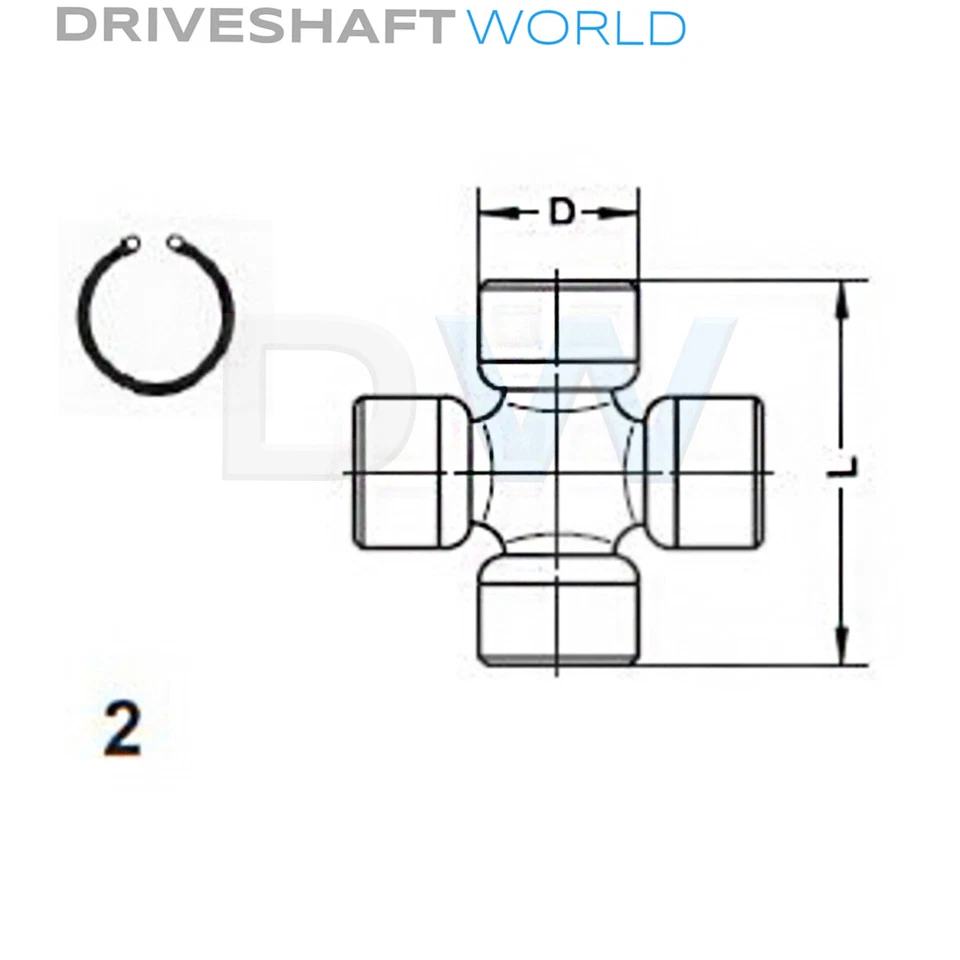 4 x Dana Spicer 1310 Series 5-153X Universal Joints 1987-2018 Jeep Wrangler - Image 2 of 2
