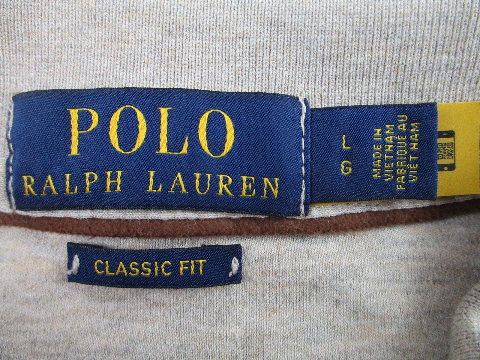 Polo Ralph Lauren camicia uomo XL vestibilità classica beige manica lunga pony logo casual