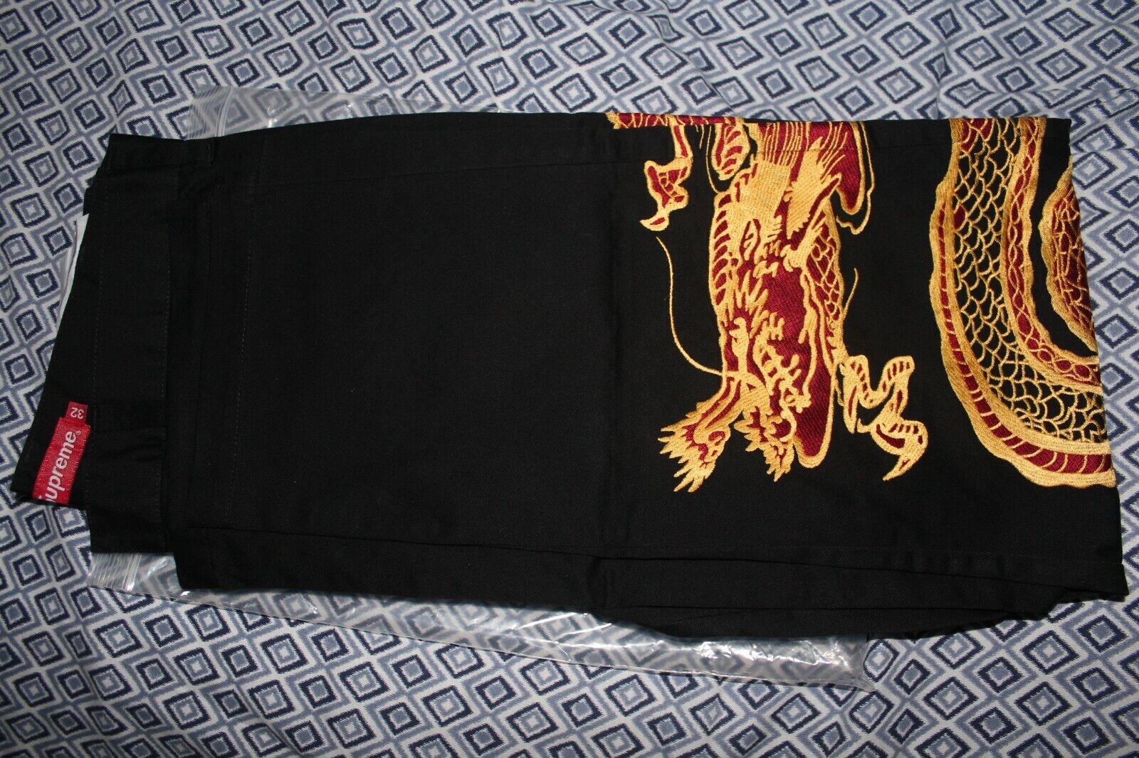 Supreme Dragon Work Pants Black size 32 2018