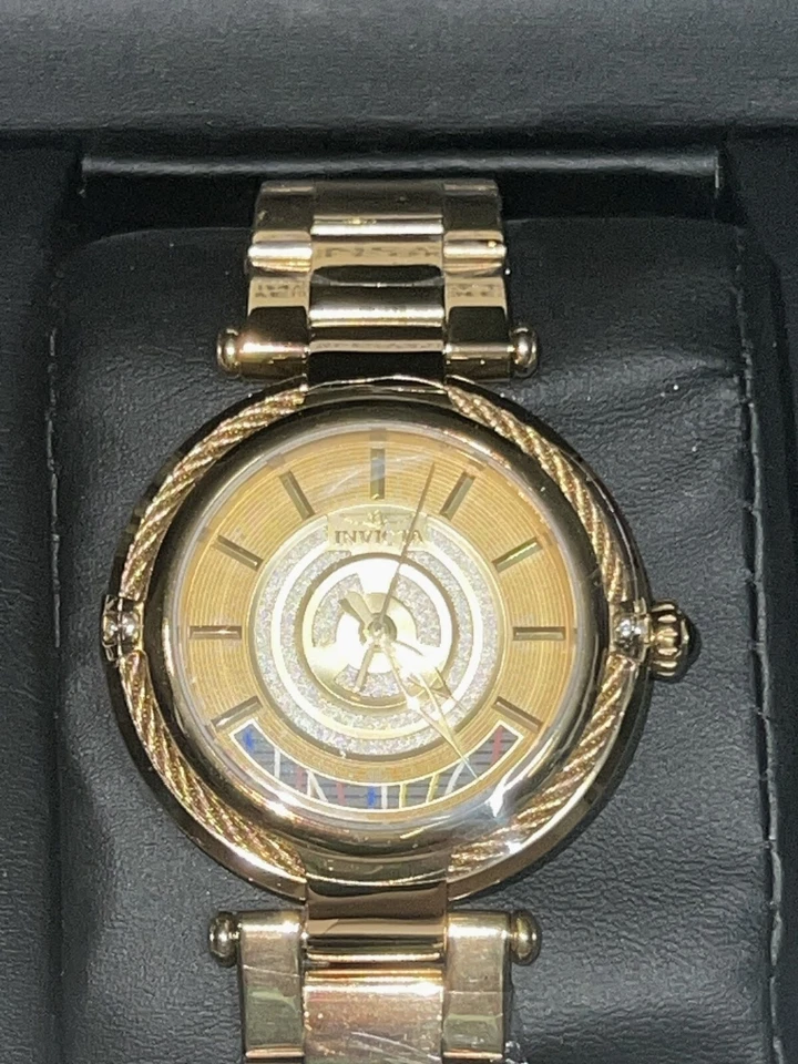 Reloj de cuarzo Invicta Star Wars C-3PO Lady 26233 para dama dorado 40 mm acero inoxidable Foto 3 de 4