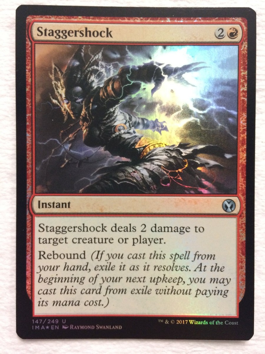 mtg iconic masters best cards MTG 1x FOIL Staggershock Iconic Masters Modern Magic the Gathering Card x1  NM