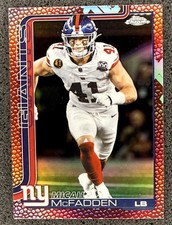 2025 Topps Chrome #232 Micah McFadden Football Leather Refractor