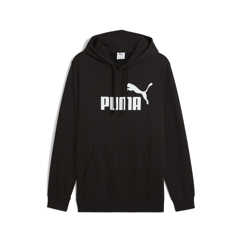 PUMA Essentials No. 1 Logo Pullover Hoodie Mens Black Casual Outerwear 68257001