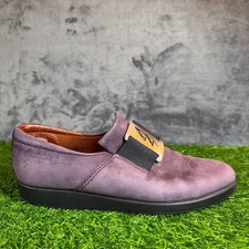 Ecco Twist Casual Shoes Womens US 6/6/5 EU 37 Purple Nubuck Leather Slip On