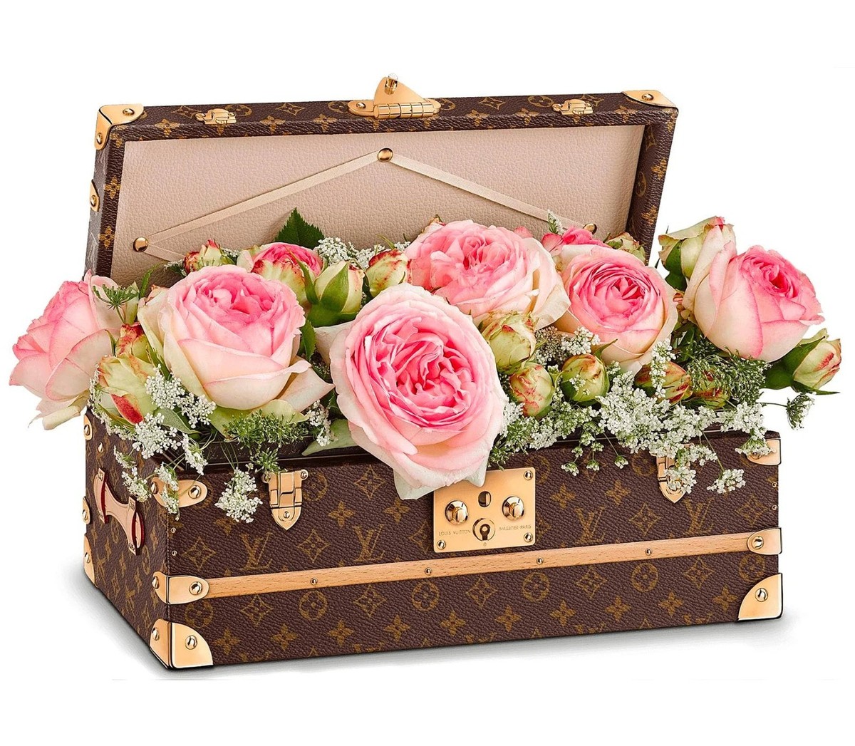 Louis Vuitton Malle Fleurs Flower Trunk Monogram Canvas water tray