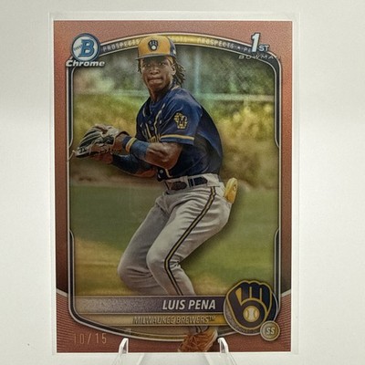 2025 Bowman Chrome Luis Pena 1st Bowman Rose Gold /15 #BCP-38