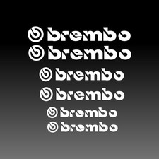 Brembo Straight Brake Caliper Decal Stickers Set Of 6 Vinyl Heat Resistant Brembo Straight Brake Caliper Decal Stickers Set Of 6 Vinyl Heat Resistant