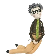 Whimsical "Walter" Cloth Rag Doll 21" Folk Art Grandpa Old Man Boyfriend Glasses