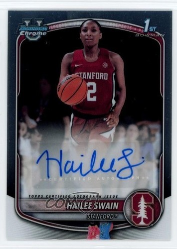 Hailee Swain – 2025-26 Bowman Basketball · Chrome Prospect Autograph #CPA-HS Hailee Swain