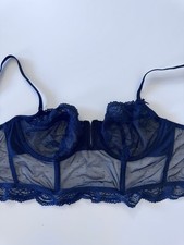 Auden Intimates Bra Corset Top Black Polka Dots Size Medium