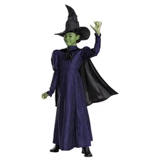 Wicked ELPHABA Deluxe Child Halloween Costume Dress Cape Hat  M (7-8) NWT Witch